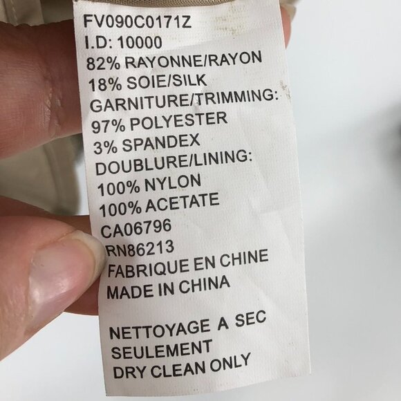 Tristan Black creme silk & lace V neck spaghetti strap  mini dress size 10 - Picture 6 of 10